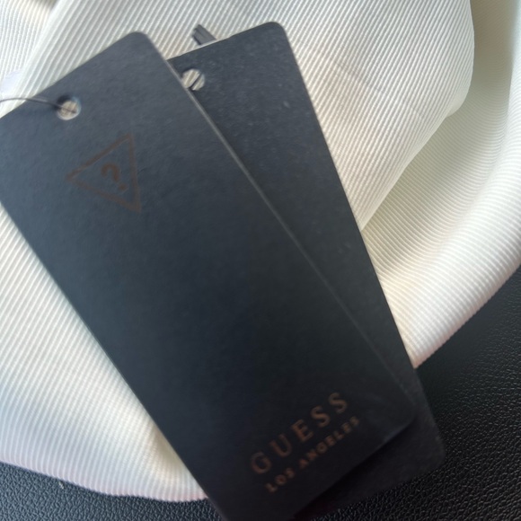 Guess White Body Con Drop Sleeve Dress - Picture 6 of 7